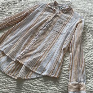 Sundance Orange and White Striped Shirt